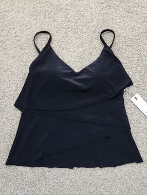 *NWT* Magicsuit Black Layered V-Neck Swim Tank